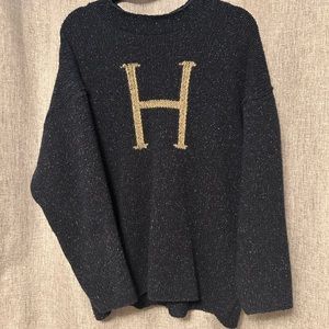 Harry Potter “H” knitted sweater. Large fit. Made in Scotland.